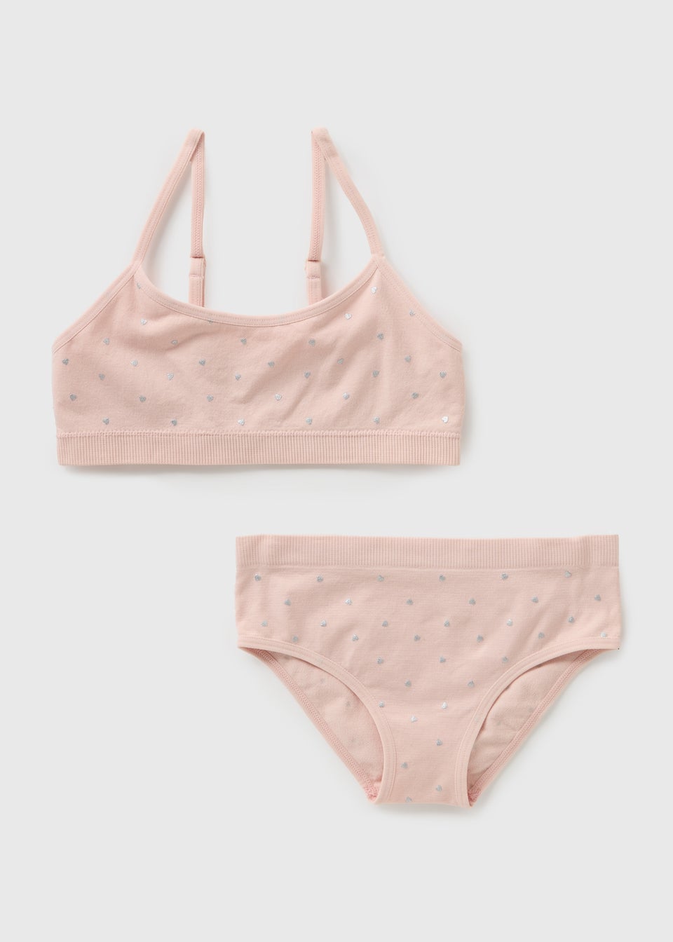 Pink Foil Seamless Crop Top & Knicker Set (6-13yrs)