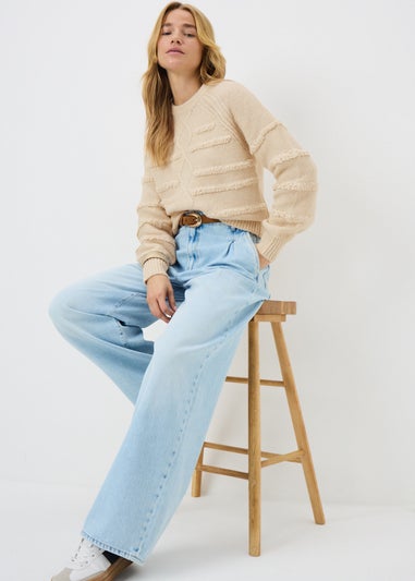 Cream Crafted Stitch Jumper