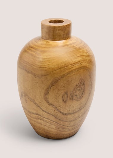 Neutral Wooden Vase
