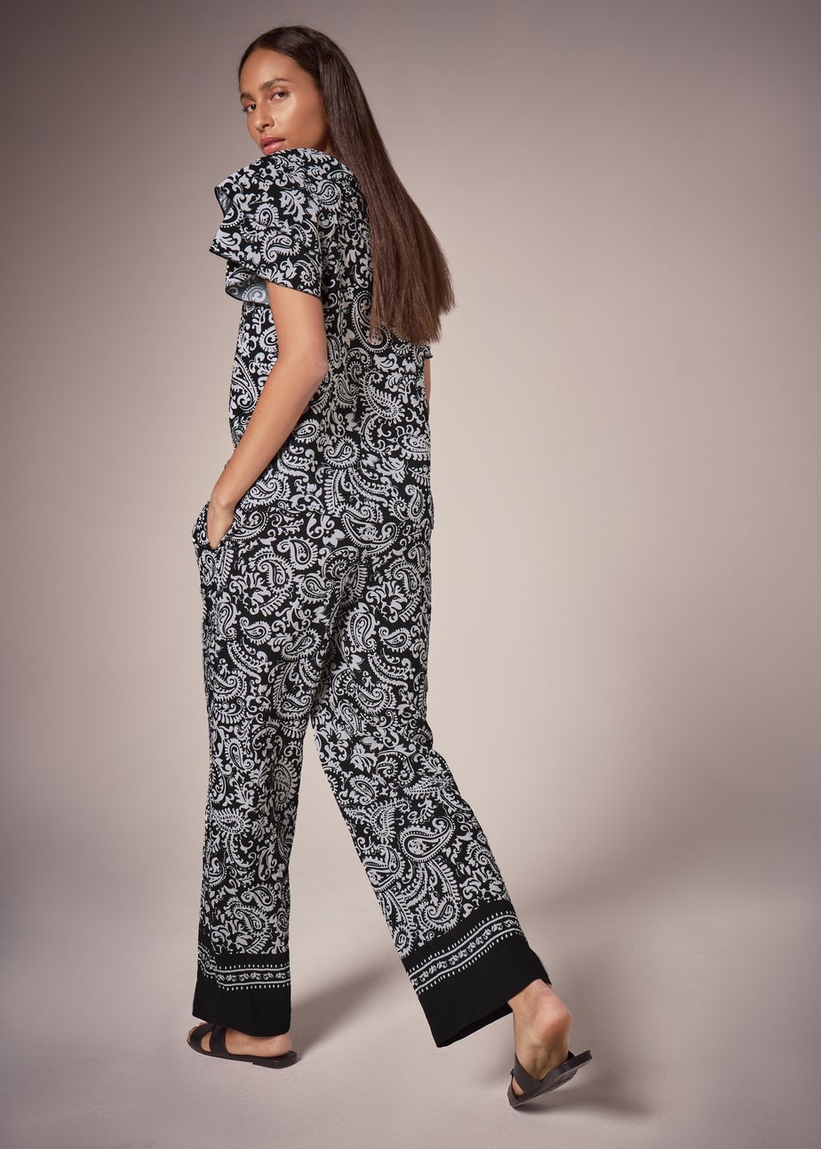 Et Vous Black Paisley Co Ord Trousers
