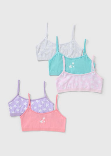 5 Pack Girls Multicolour Star Cop Tops (6-14yrs)