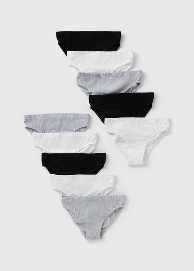 10 Pack Boys Multicolour Mono Briefs (1.5-13yrs)