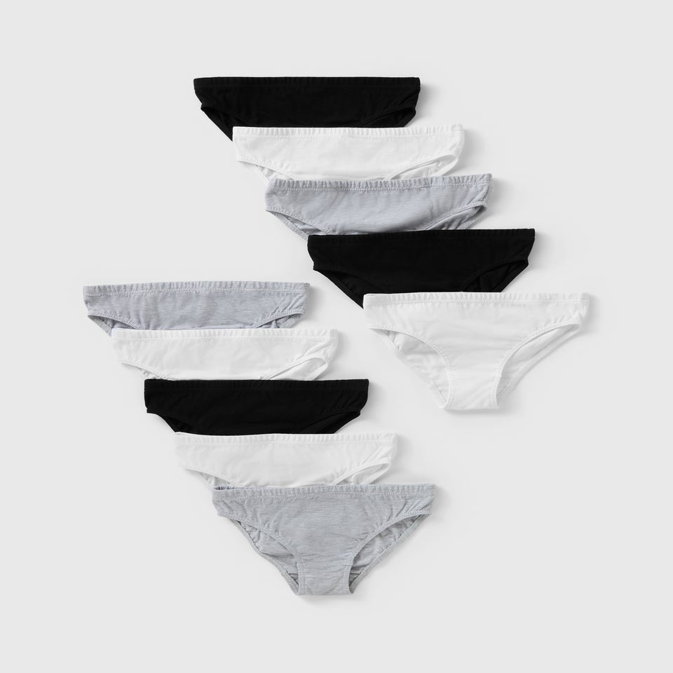 10 Pack Boys Multicolour Mono Briefs (1.5-13yrs)