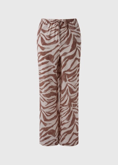 Et Vous Brown Zebra Wide Leg Co-Ord Trousers