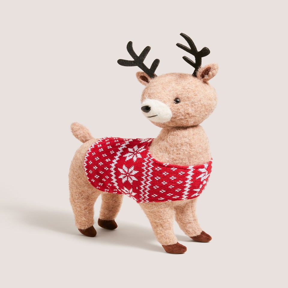 Red Reindeer Character Plush