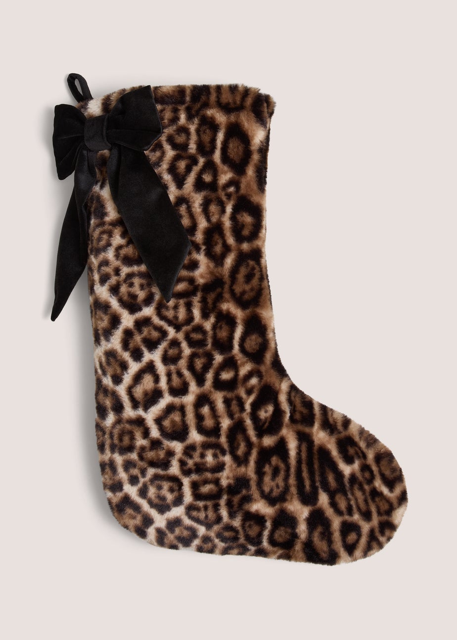 Leopard Bow Stocking