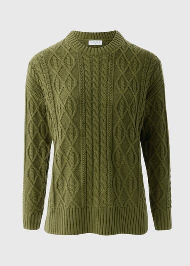Green Cable Knit Jumper