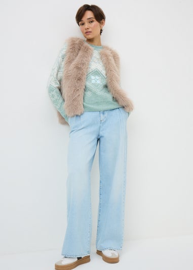 Green Embellished Fairisle Jumper