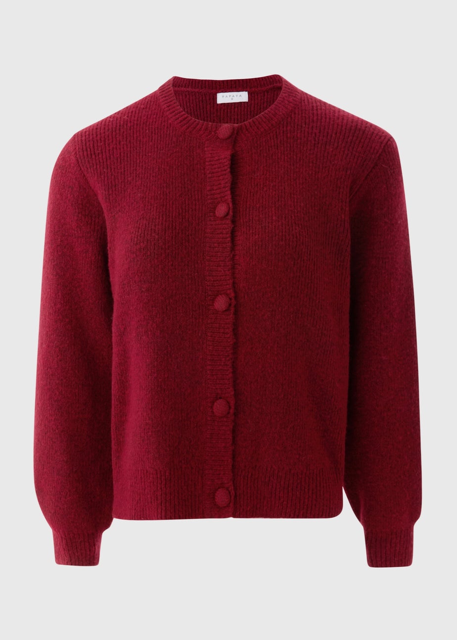 Red Button Cardigan