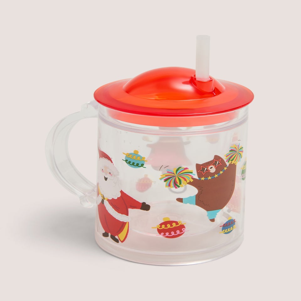 Kids Glitter Christmas Tumbler