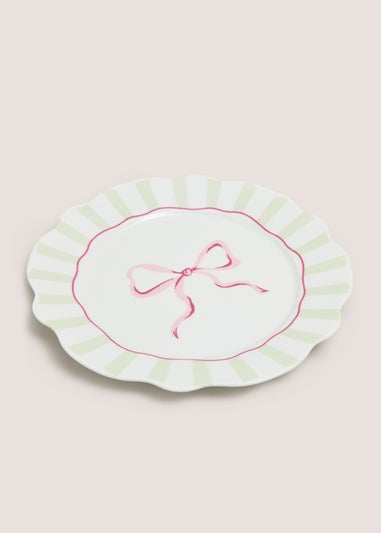 Bow Stripe Dinner Plate