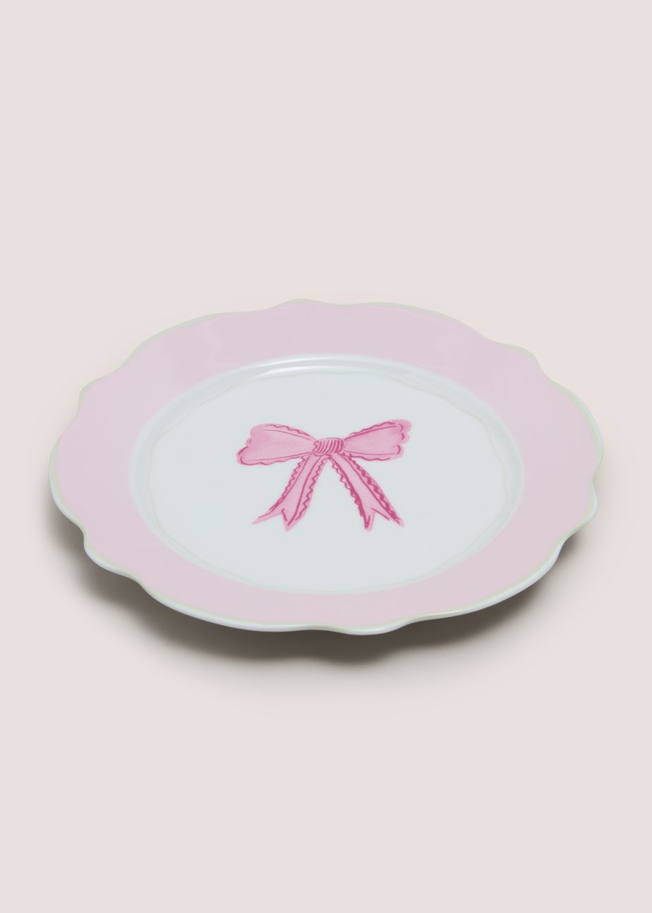 Pink Bow Side Plate