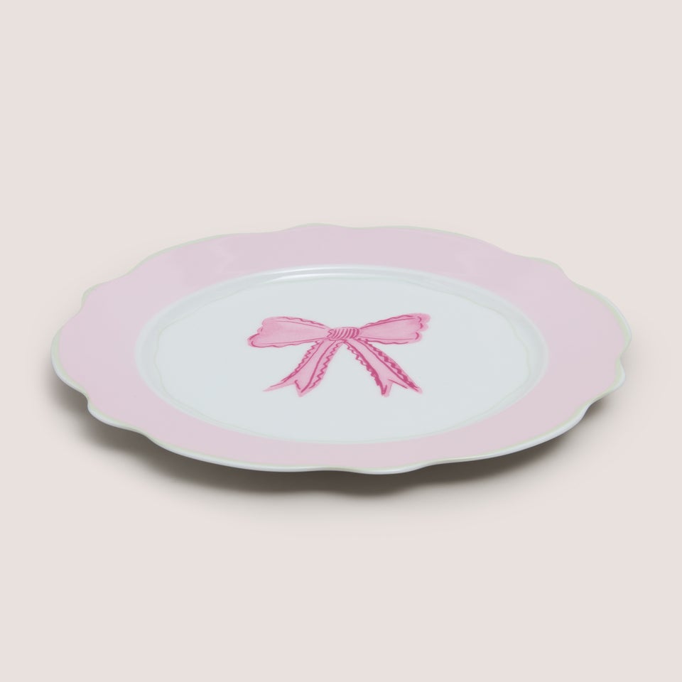 Pink Bow Side Plate