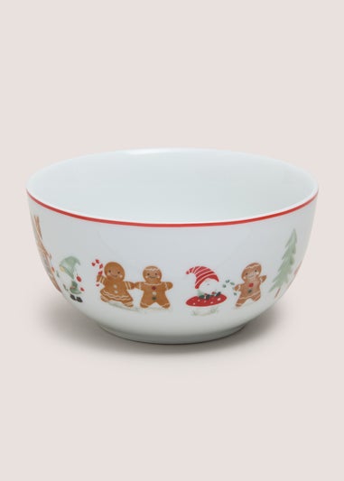 White Gingerbread Bowl