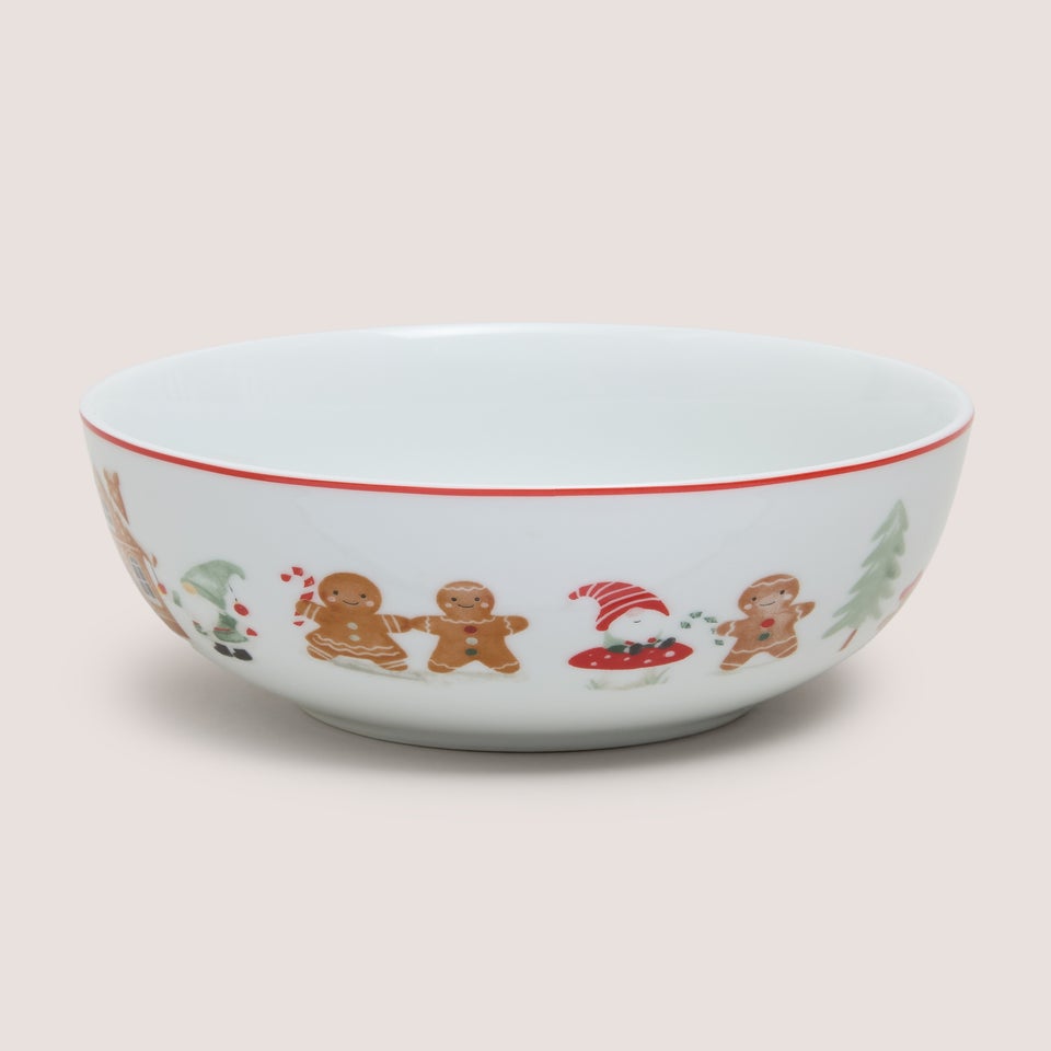 White Gingerbread Bowl