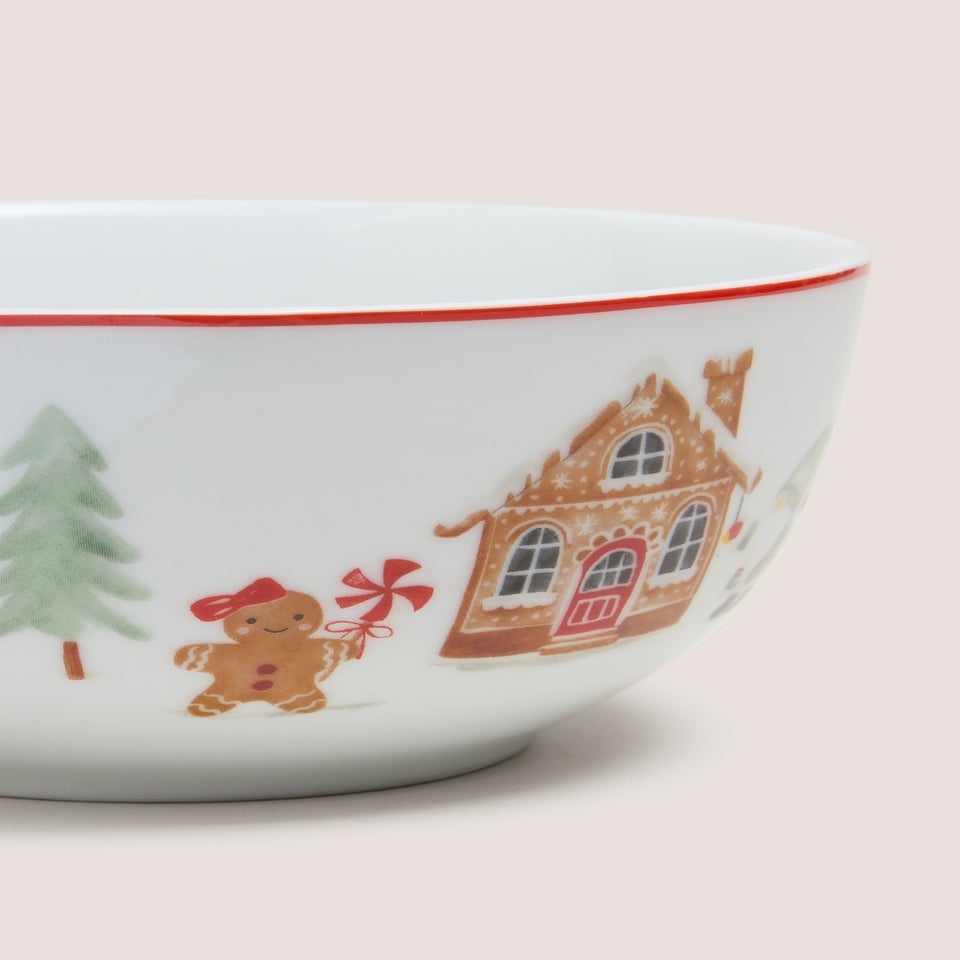 White Gingerbread Bowl