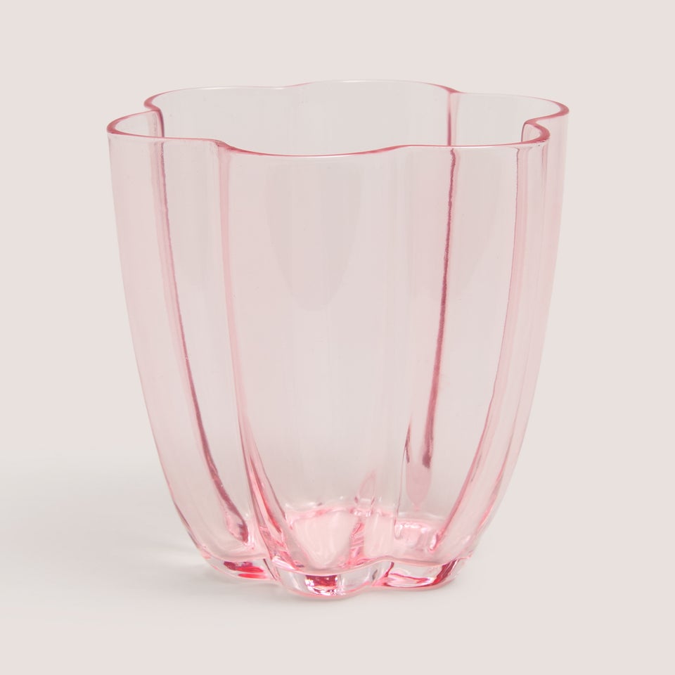 Pink Scalloped Tumbler