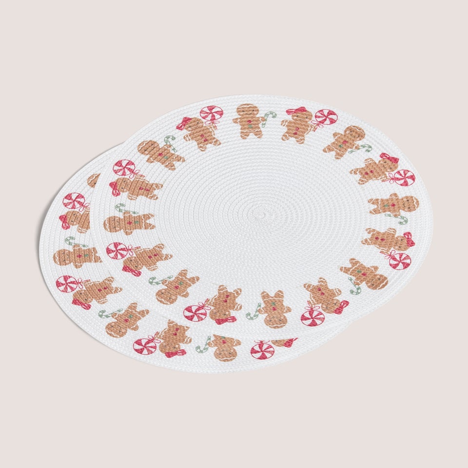 White Gingerbread Placemats