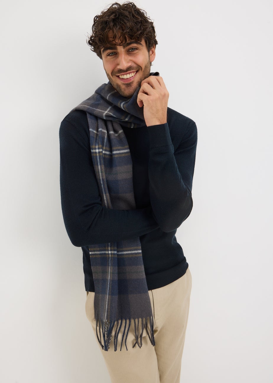 Navy Merino Wool 1/4 Zip Jumper