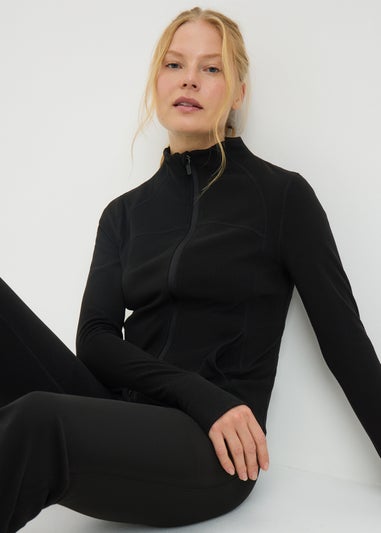 Souluxe Black Zip Up Fleece