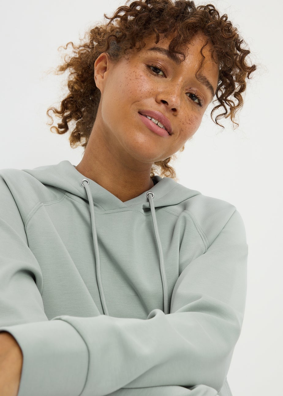 Souluxe Green Sand Wash Long Sleeve Hoodie