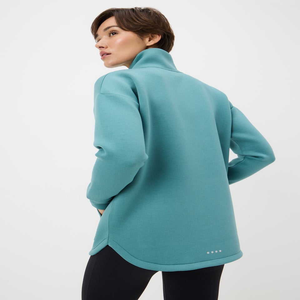 Arctic Blue Half Zip Scuba Sweatshirt