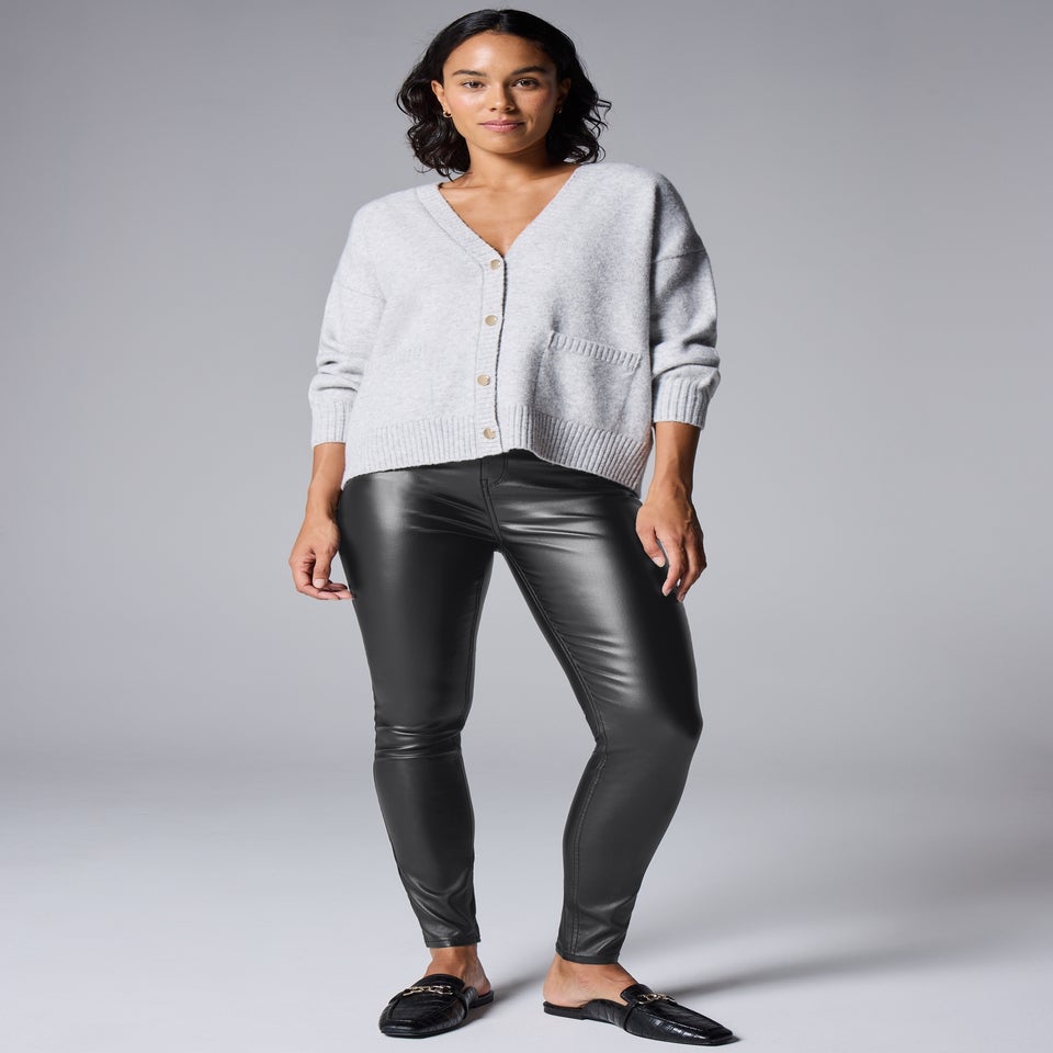 Black Coated Skinny Jeans