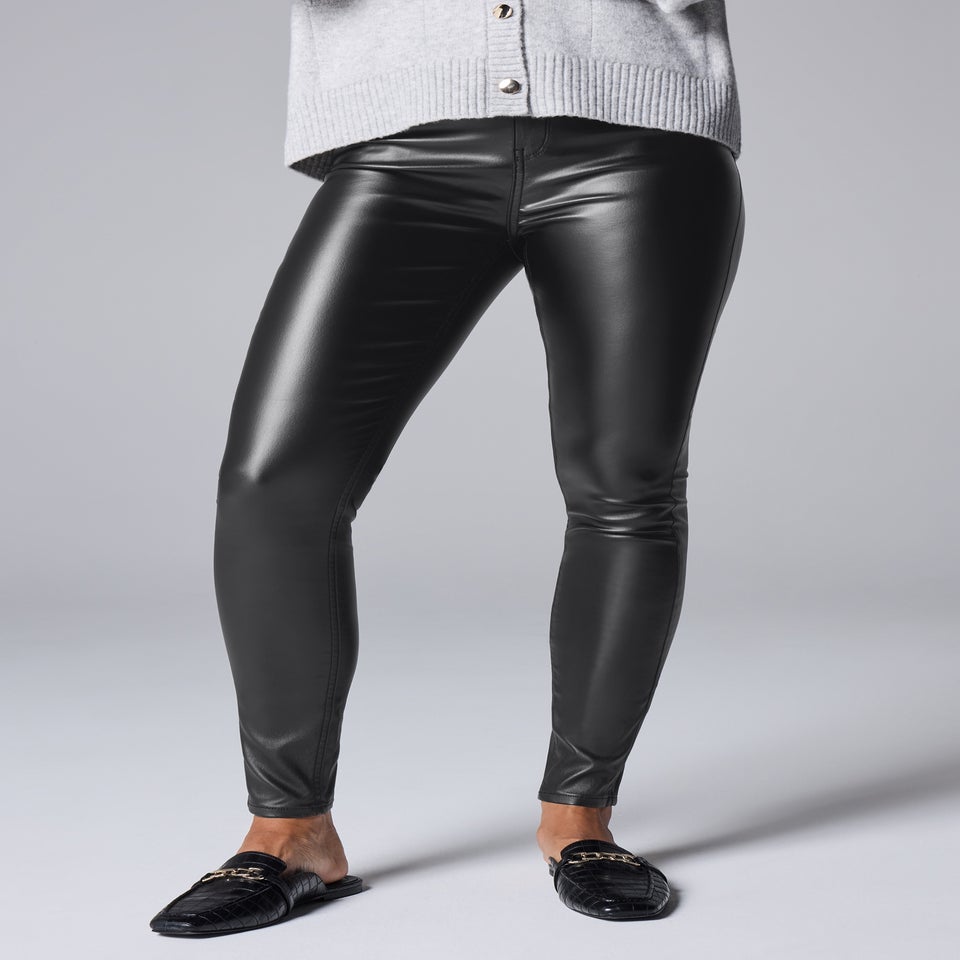 Black Coated Skinny Jeans