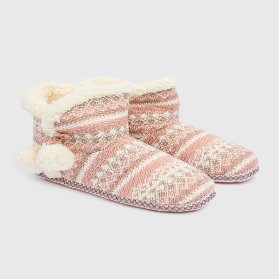 Pink Fairilse Boot Slipper