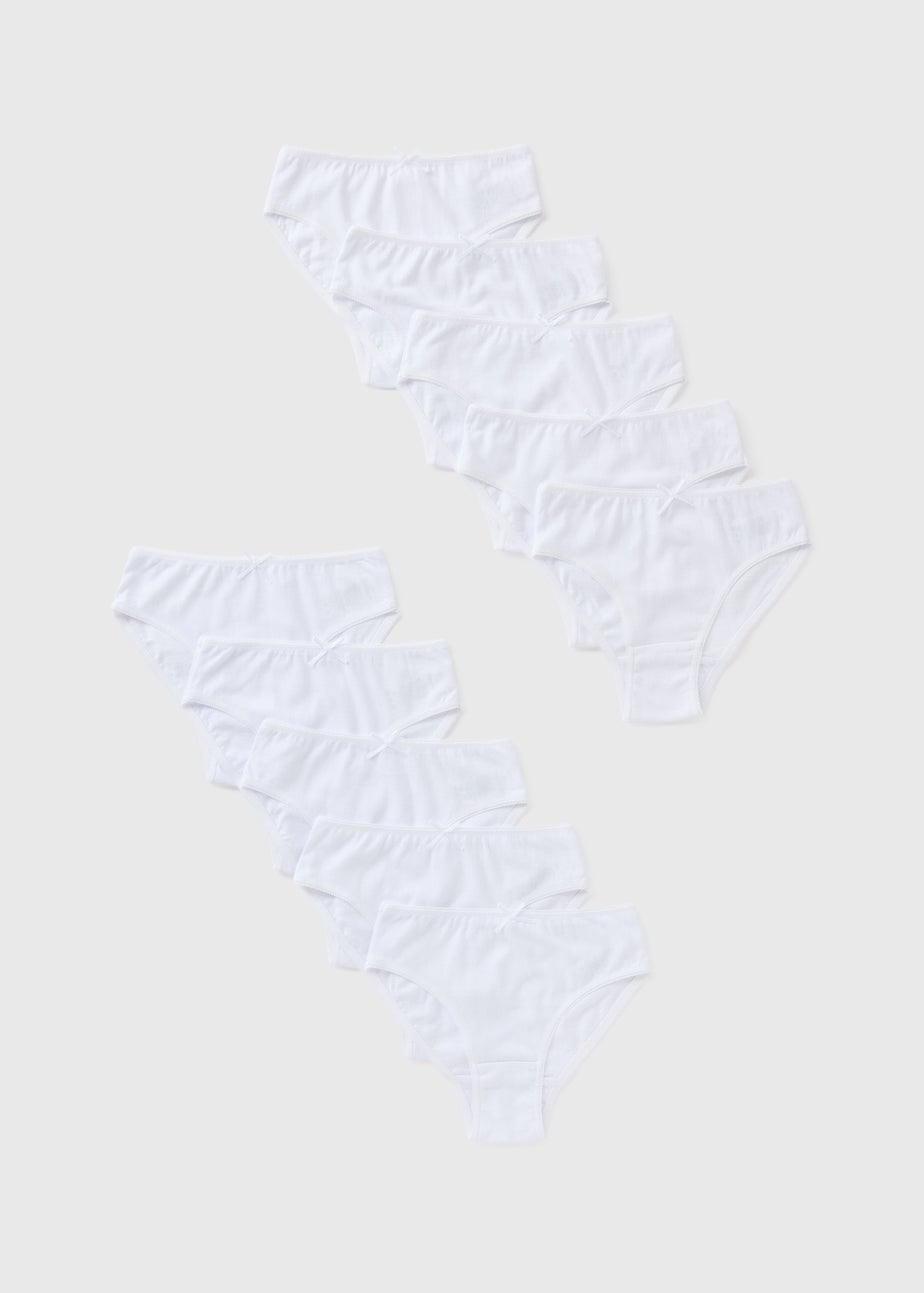 10 Pack Girls White Knickers (1.5yrs-13yrs)