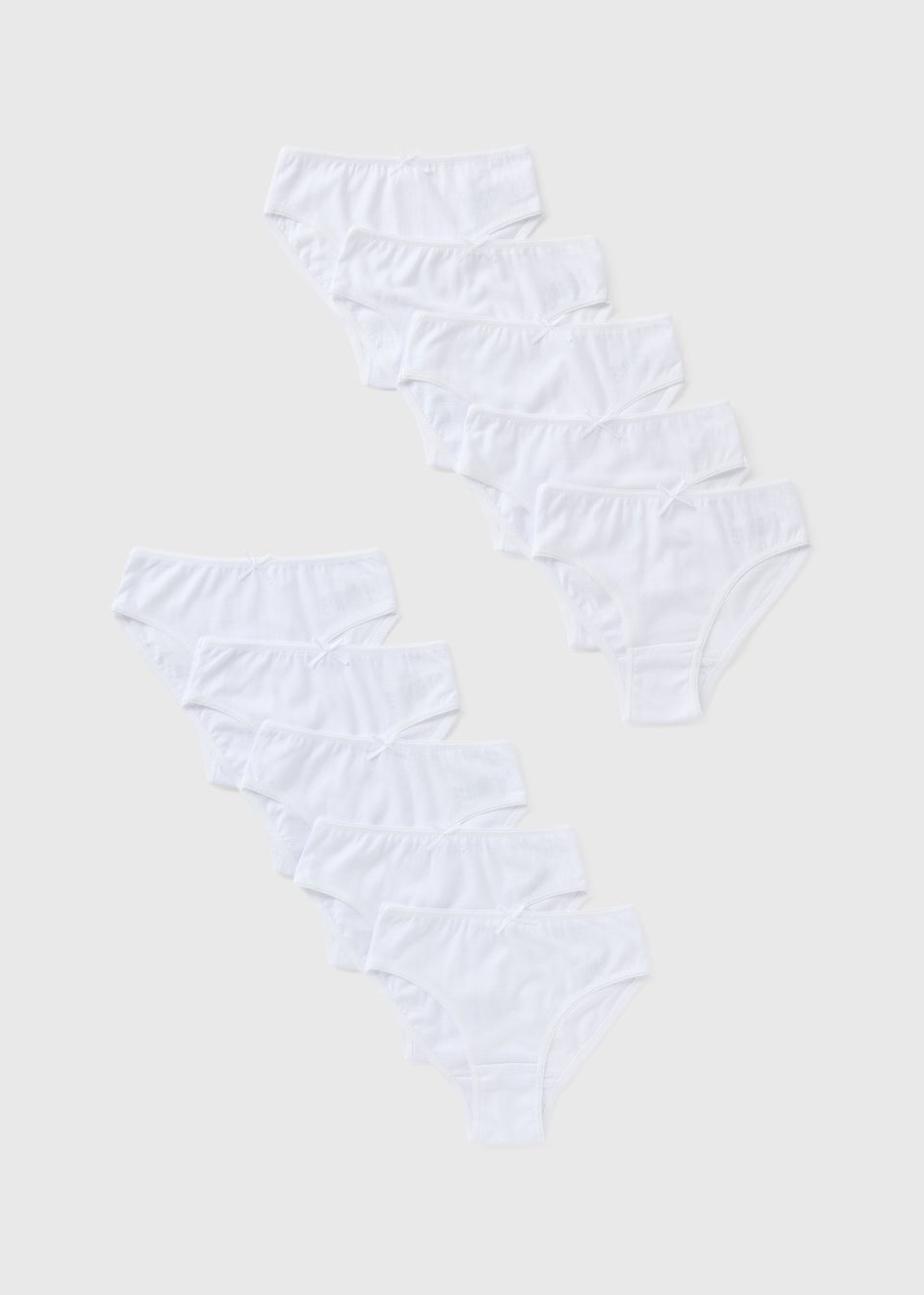 10 Pack Girls White Knickers (1.5yrs-13yrs)