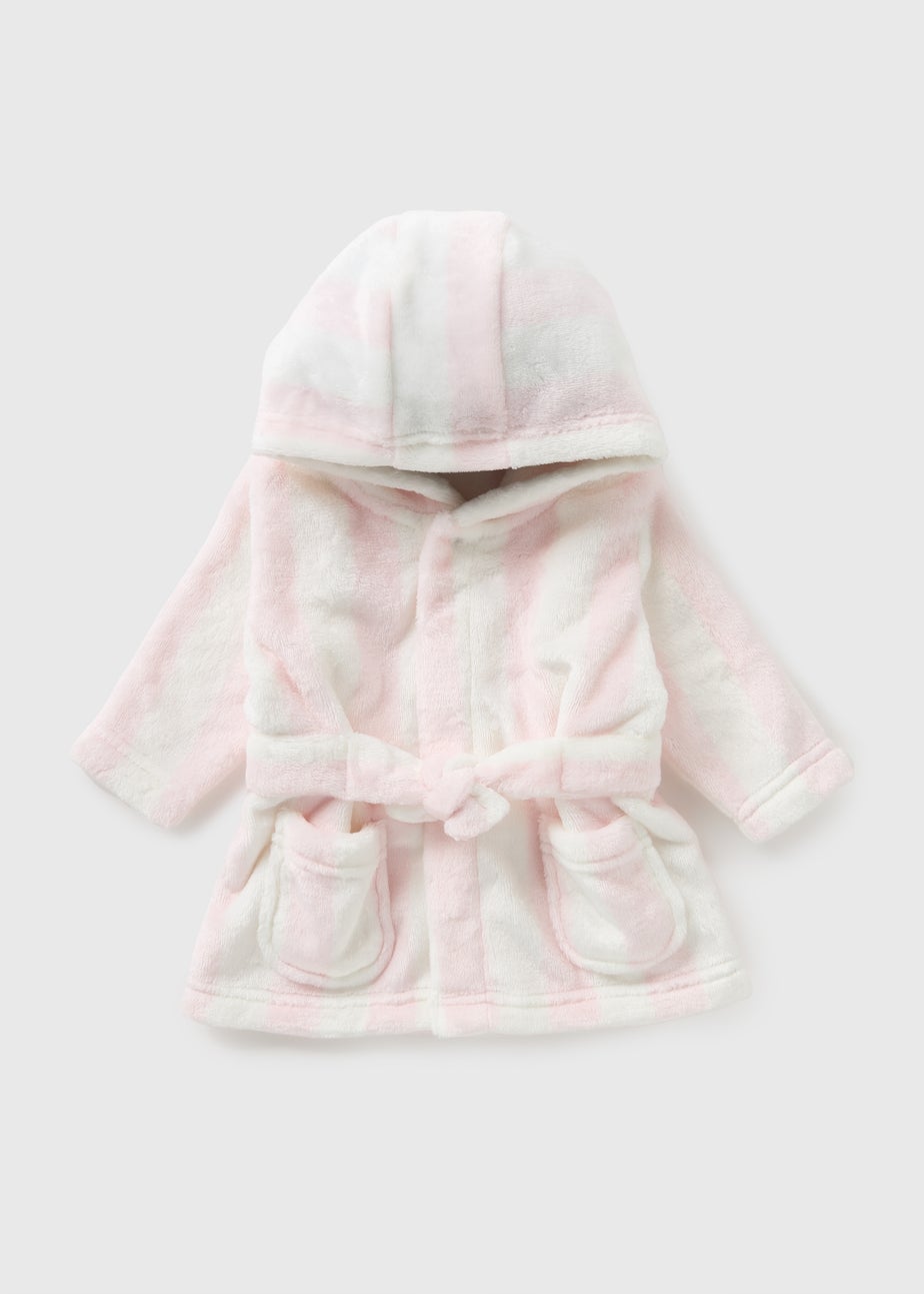 Baby Pink Stripe Dressing Gown (Newborn-18mths)