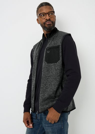 Lincoln Charcoal Tech Fleece Gilet