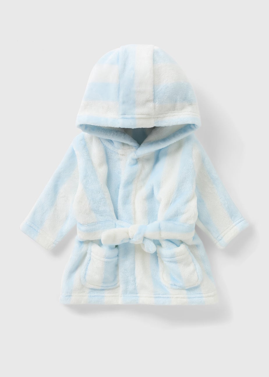 Baby Blue Stripe Dressing Gown (Newborn-18mths)