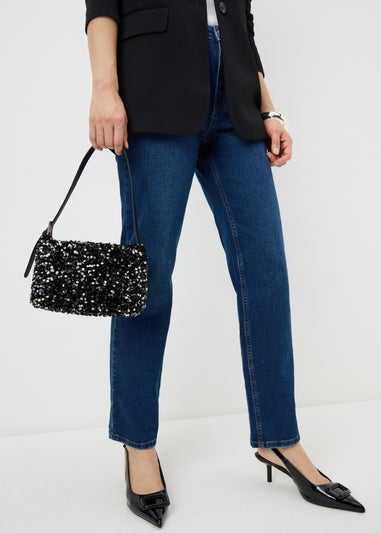 Silver Sequin Shoulder Bag