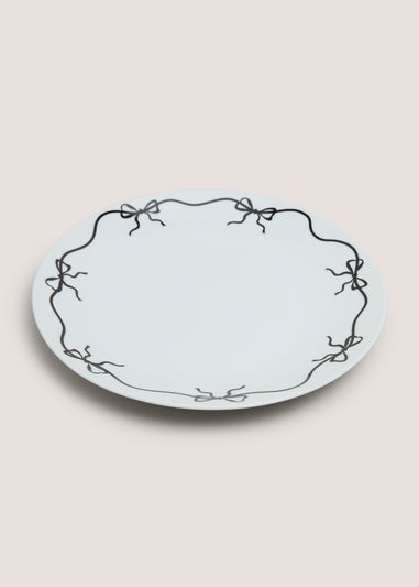 Black Bow Dinner Plate