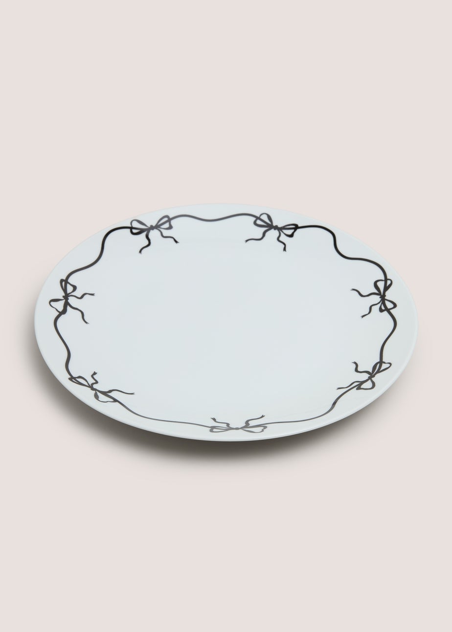 Black Bow Dinner Plate
