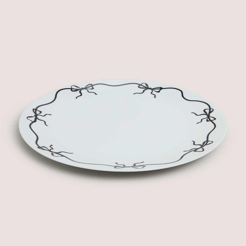 Black Bow Dinner Plate
