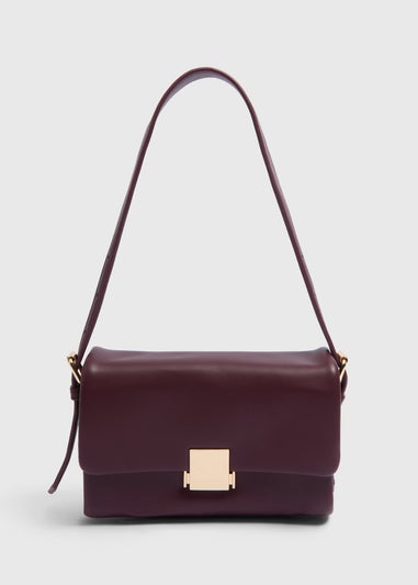 Burgundy Smooth Shoulder Bag