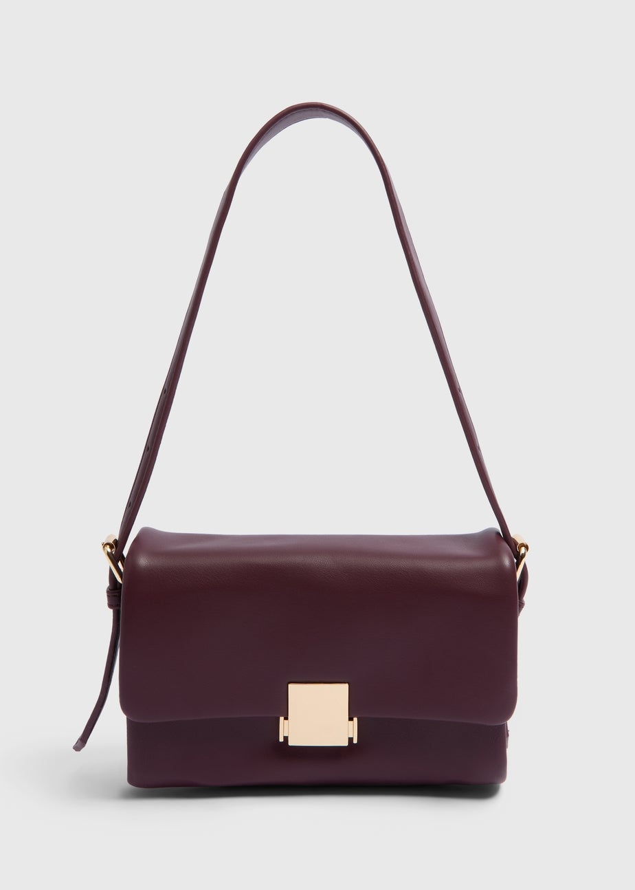 Burgundy Smooth Shoulder Bag