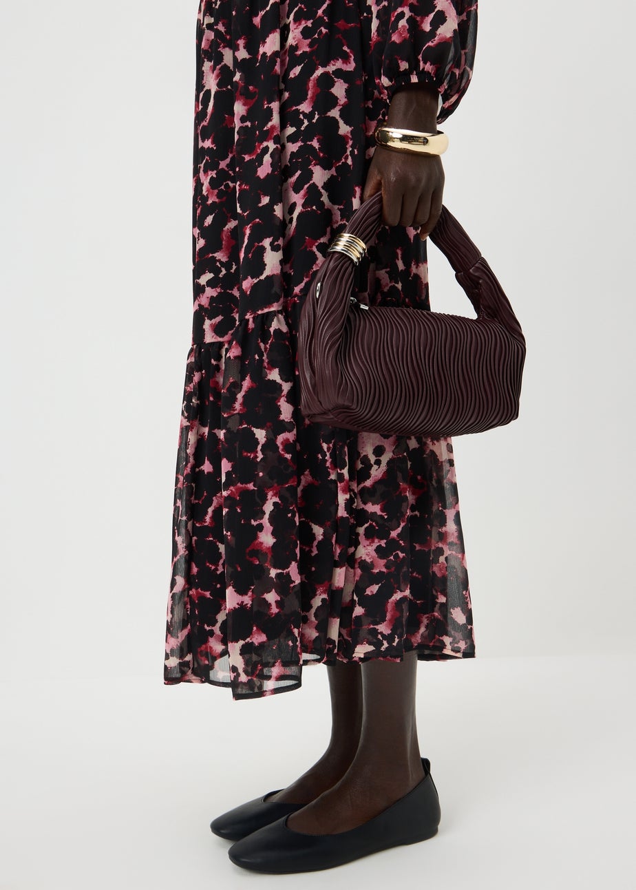 Burgundy Hardware Handbag