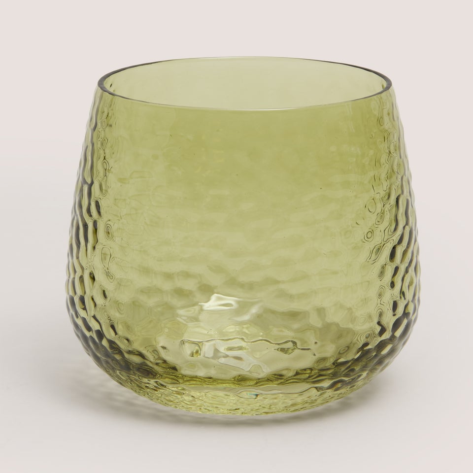 Green Hammered Tumbler