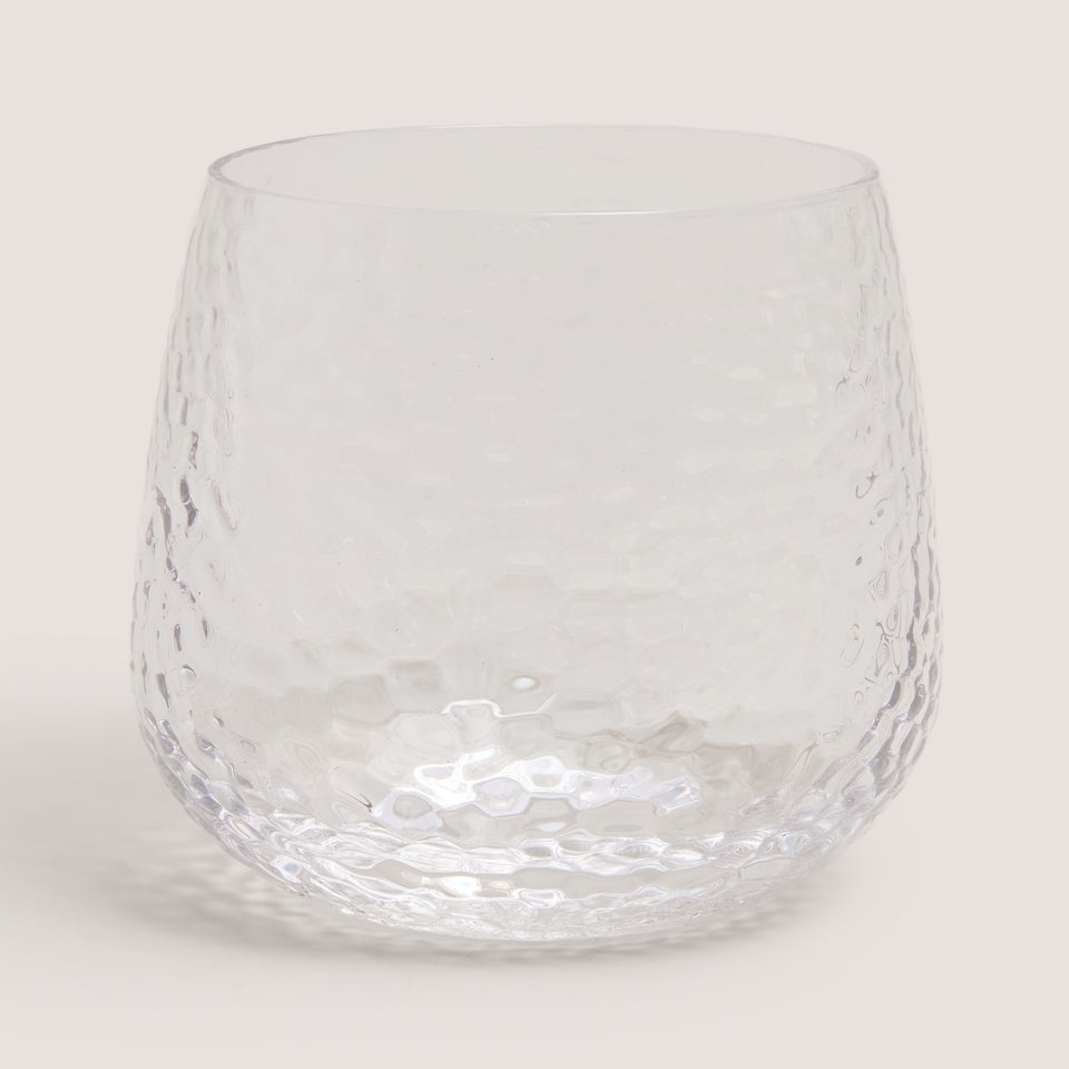 Clear Hammered Tumbler
