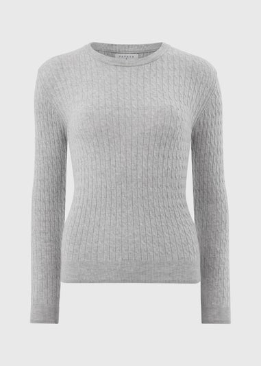 Grey Baby Cable Knit Jumper