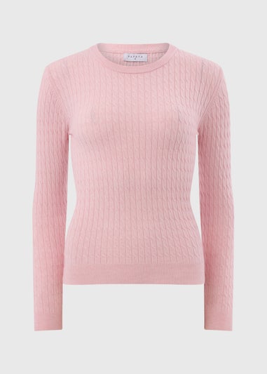 Pale Pink Baby Cable Jumper