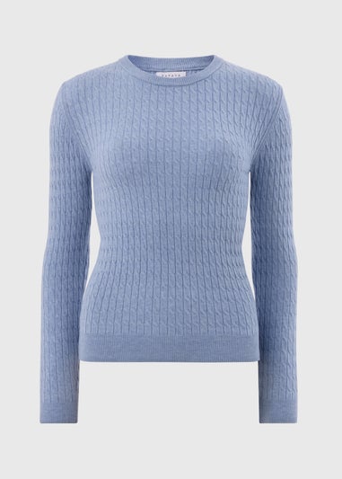 Pale Blue Baby Cable Jumper