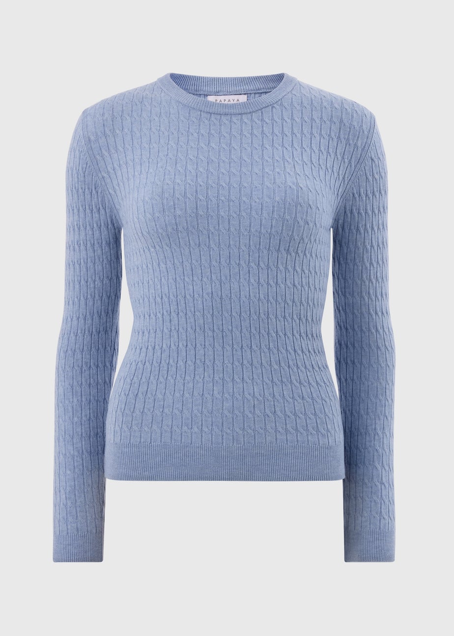 Pale Blue Baby Cable Jumper