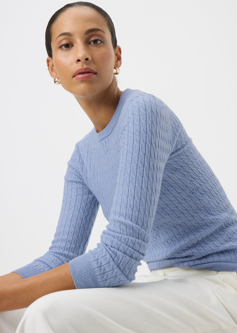 Pale Blue Baby Cable Jumper
