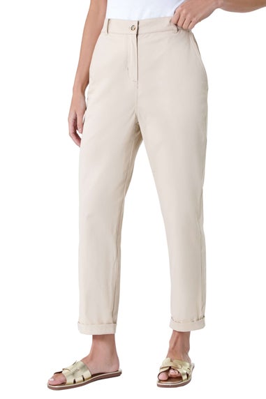 Roman Stone Petite Cotton Blend Stretch Chino Trousers