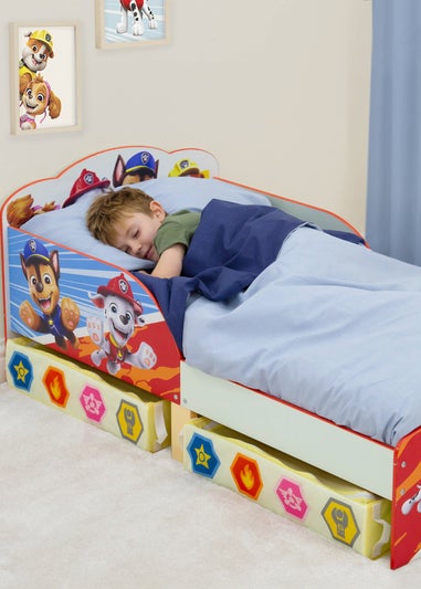 Paw Patrol Badges Toddler Bed with Storage
